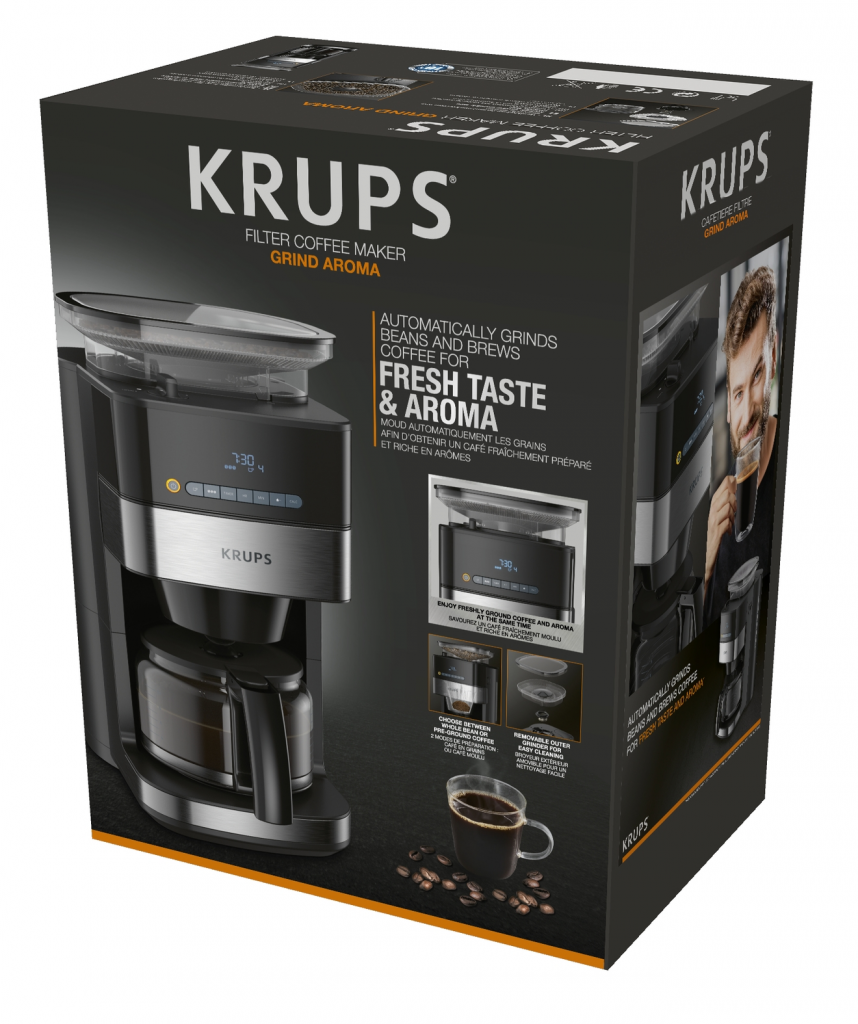 Krups Cafetière filtre Grind Aroma KM832810 